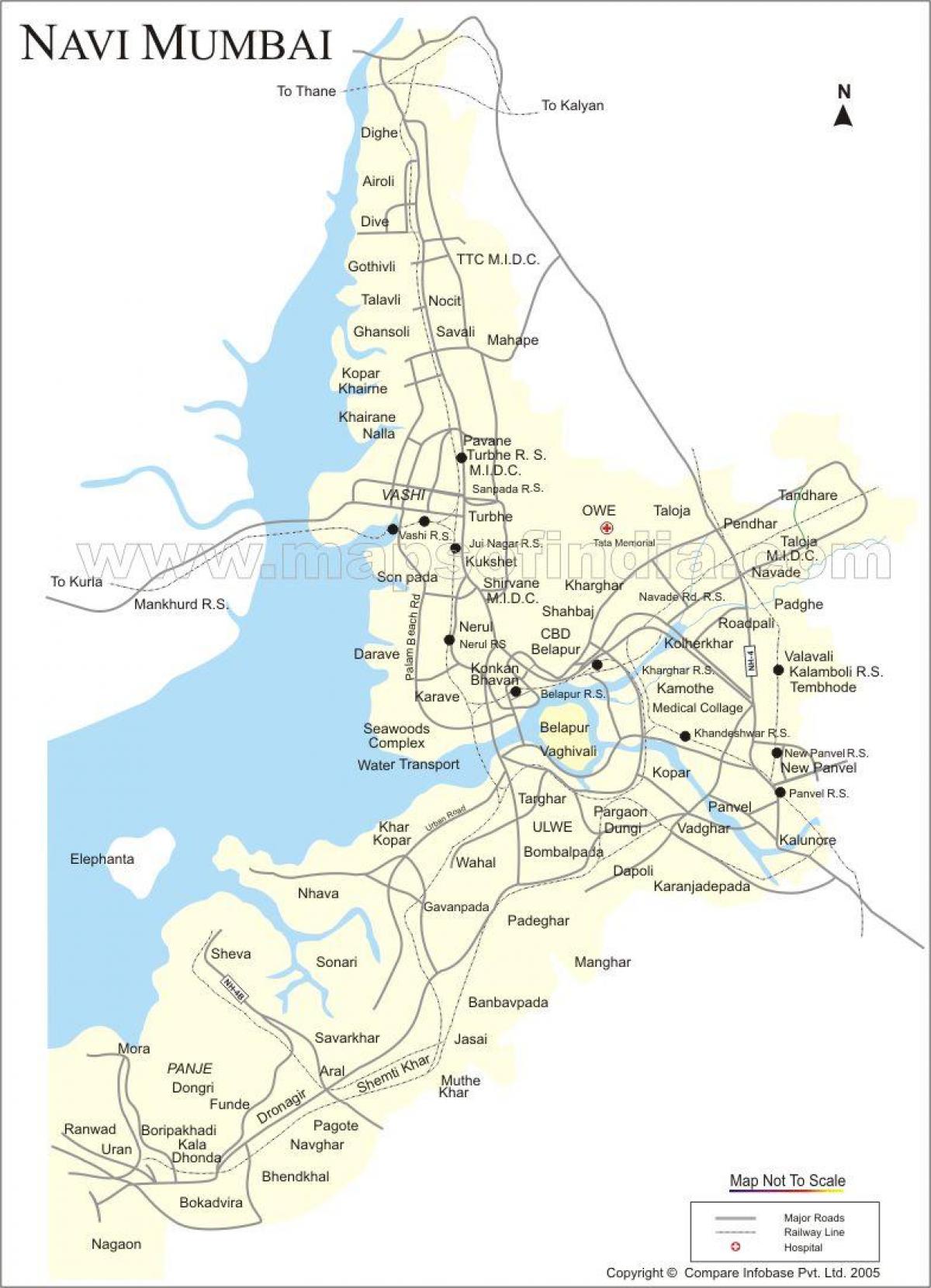 peta dari baru Mumbai