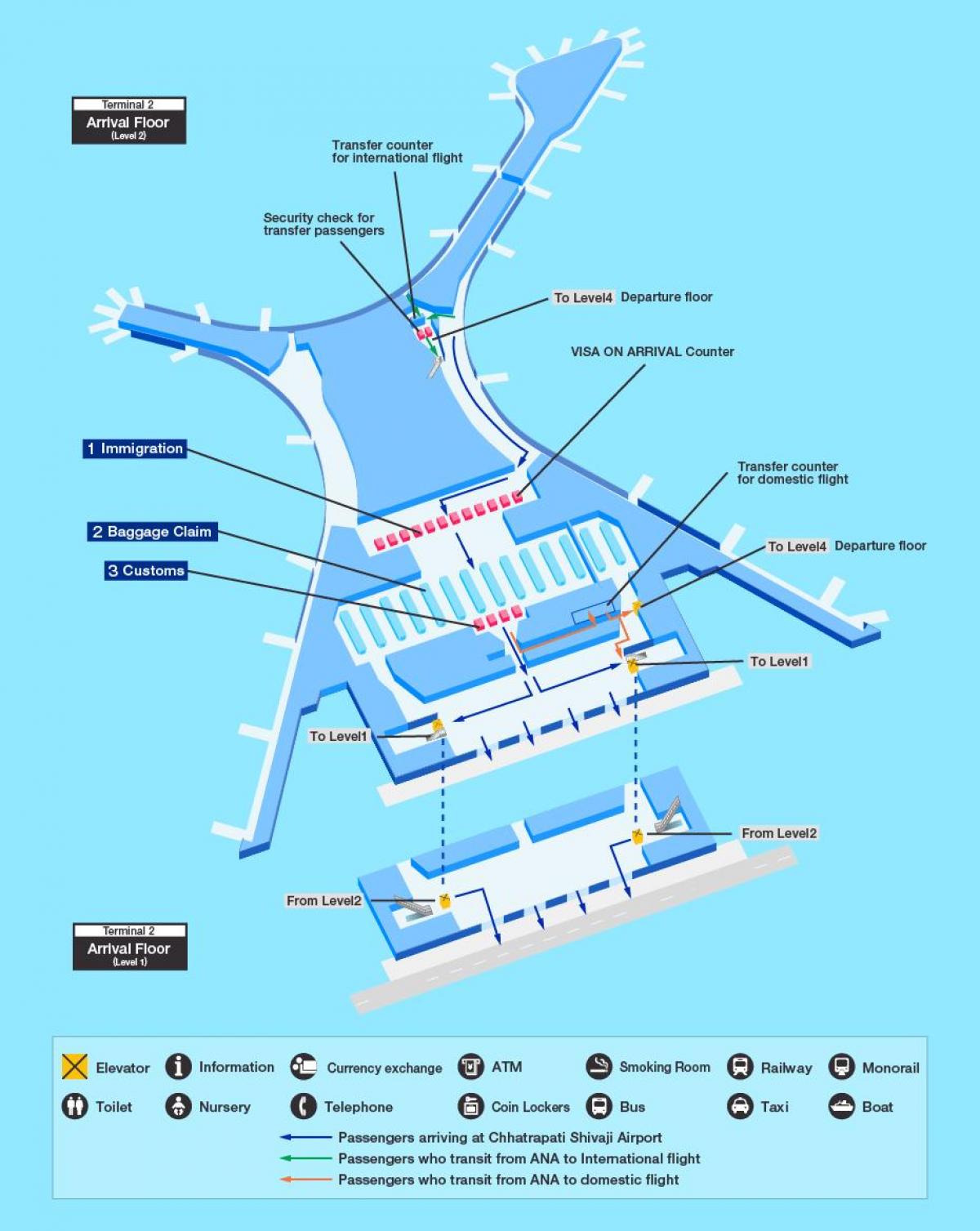 peta dari bandara internasional Mumbai