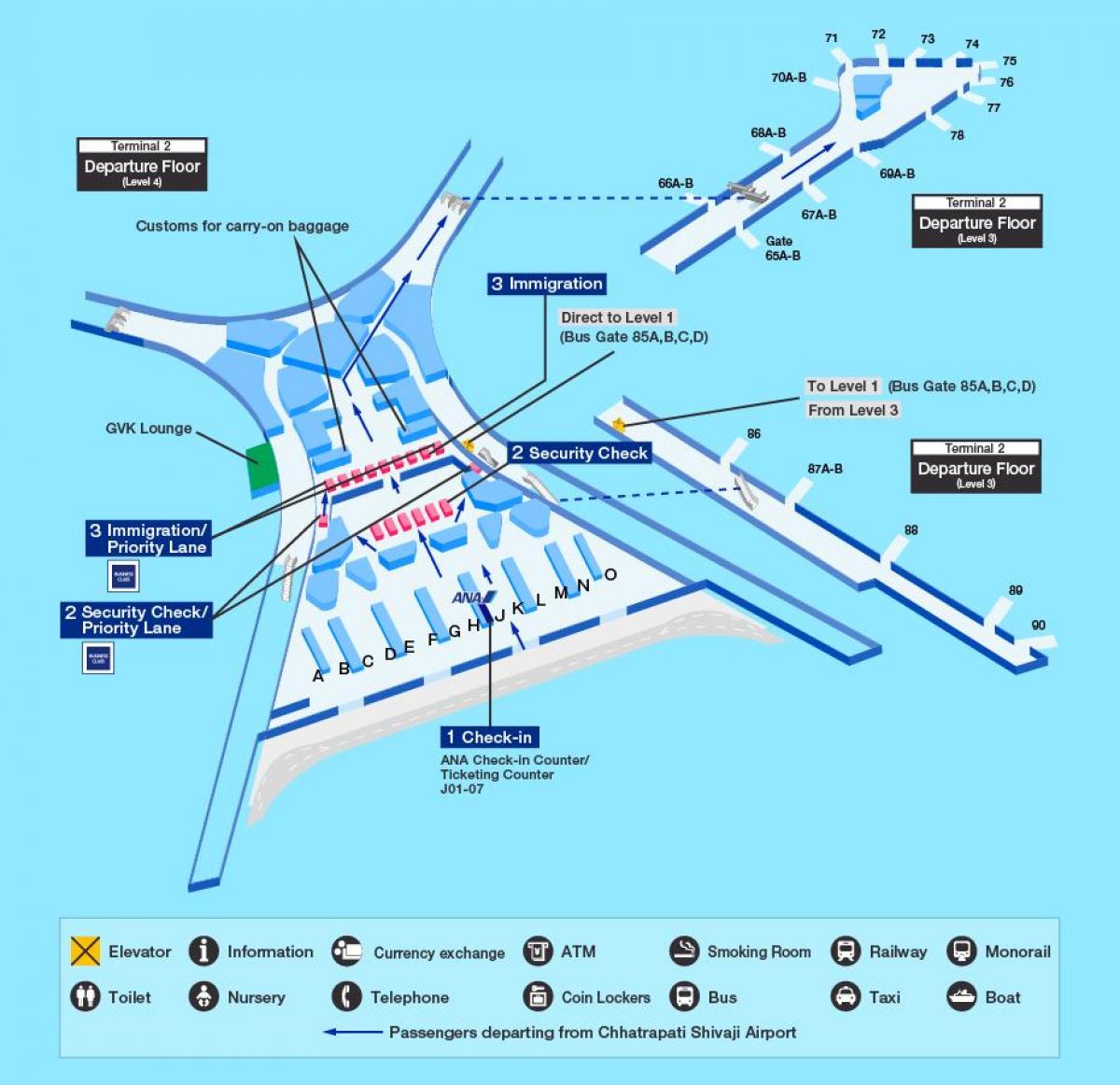 peta dari bandara Mumbai