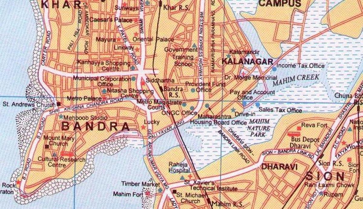 peta dari bandra, Mumbai