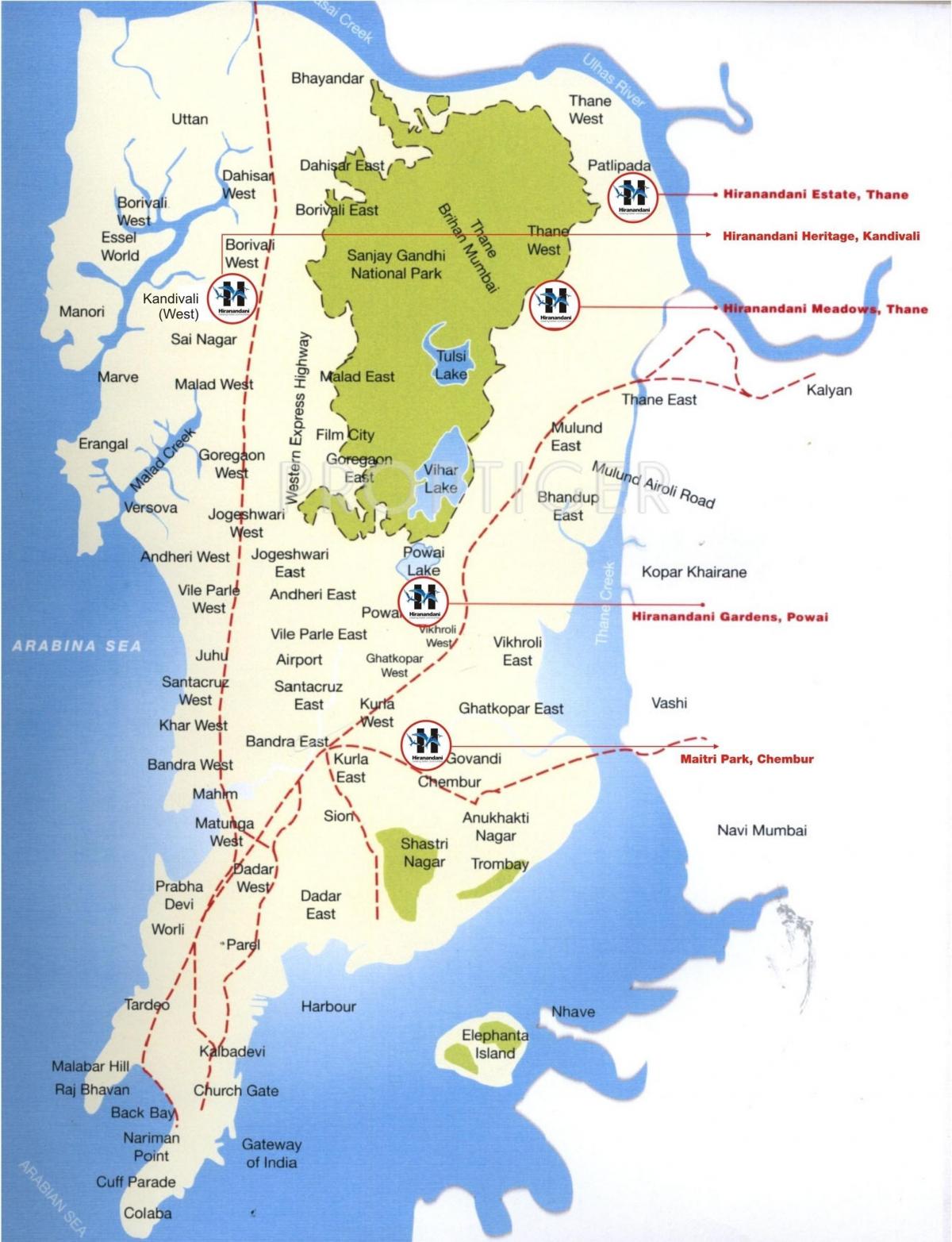 peta dari Colaba Mumbai