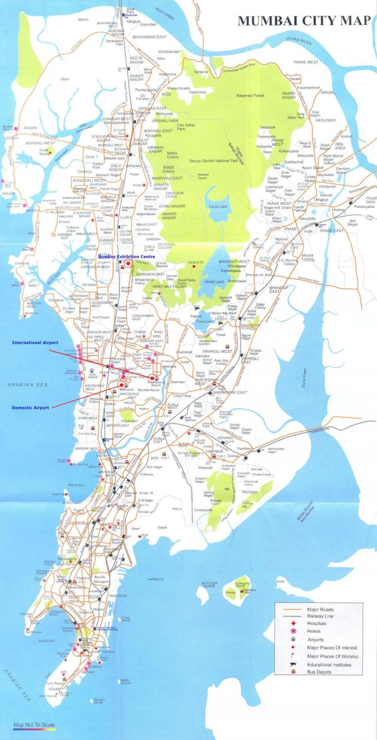 peta Mumbai dan thane
