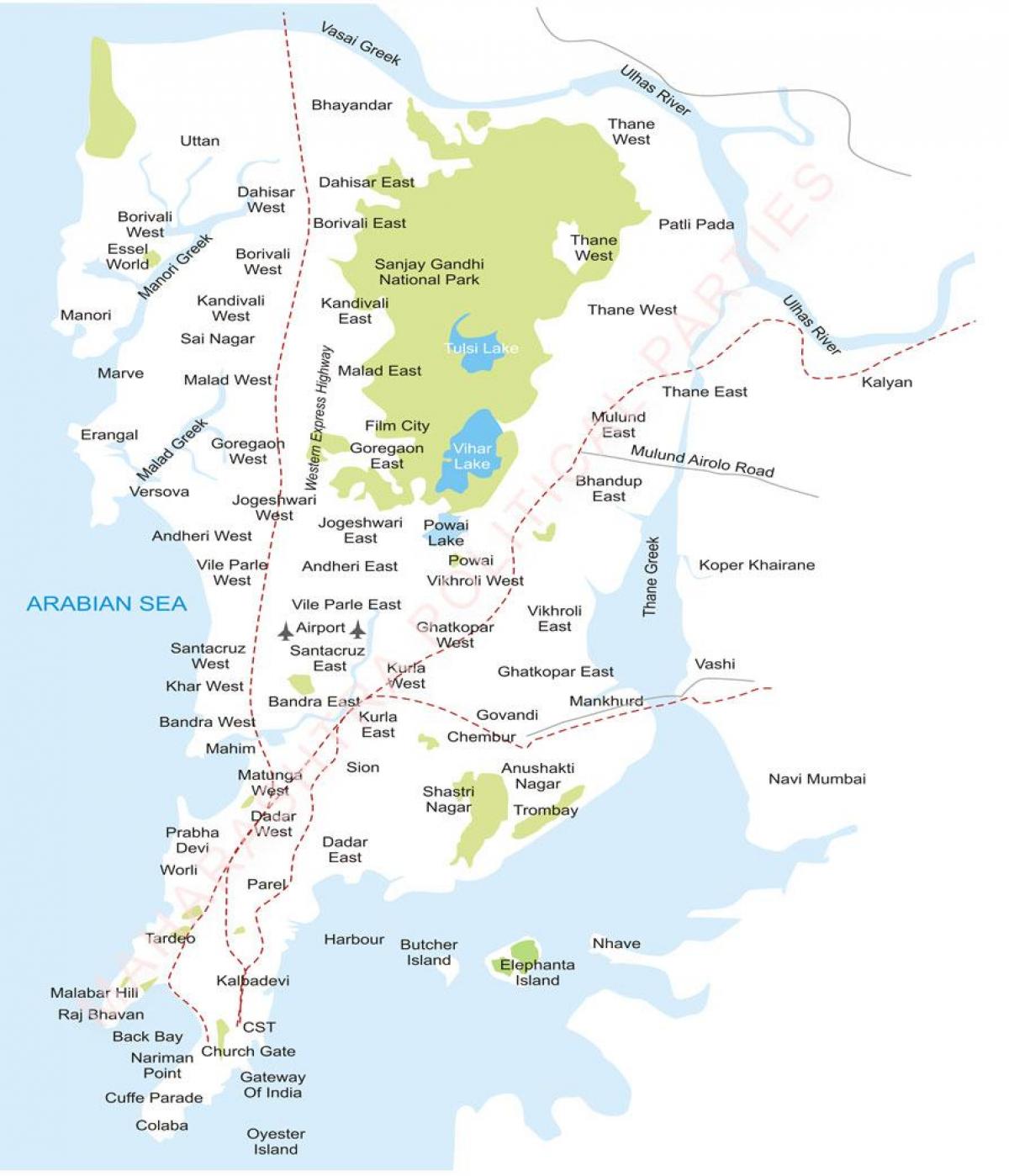 Bombay negara peta