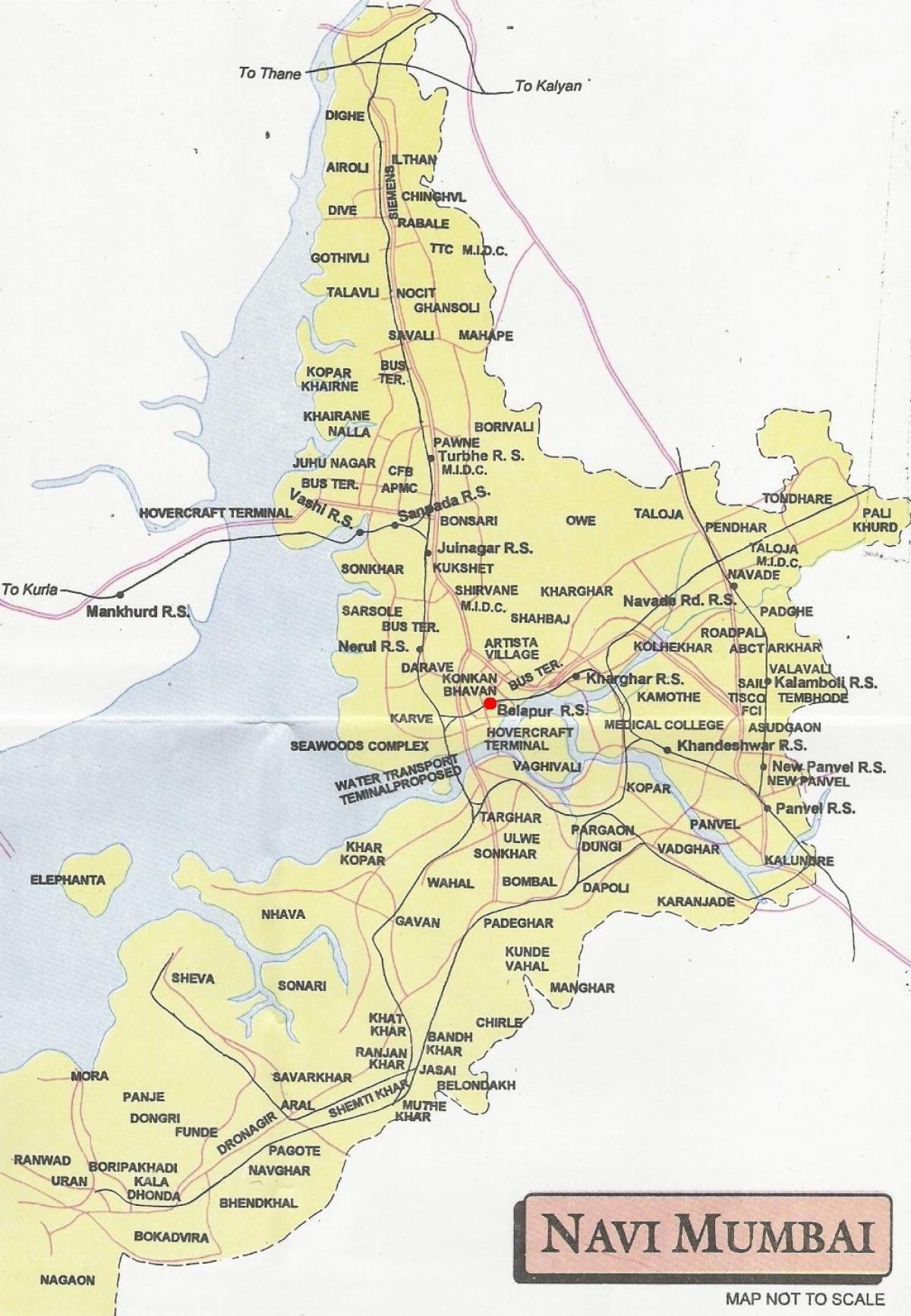 peta dari navi Mumbai