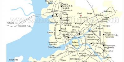 Peta dari baru Mumbai