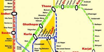 Mumbai central line stasiun peta